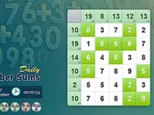 Daily Number Sums Logic Puzzle