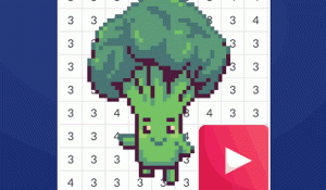 Numbered Pixel Art Coloring Book